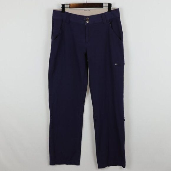 GoLite Women's Size 8 Blue Stretch Twill Convertible Mid Rise Straight Leg Pants - Picture 1 of 10
